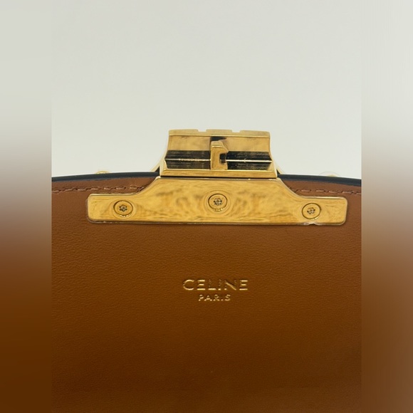 Celine Teen Triomphe Embroidered Raffia Textile Bag - Picture 12 of 14